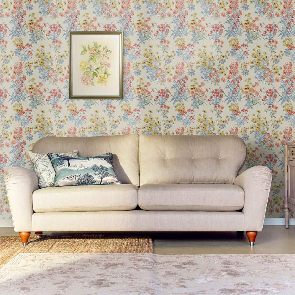 122742-Laura Ashley-Laura Ashley Megan Ochre Yellow Wallpaper-Decor Warehouse