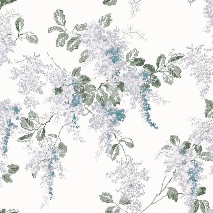 130106 - Laura Ashley - Laura Ashley Mirabelle Pale Seaspray Wallpaper - Decor Warehouse