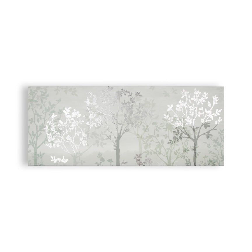 115036 - Graham & Brown - Laura Ashley Misty Woodland Printed Canvas Wall Art - Decor Warehouse