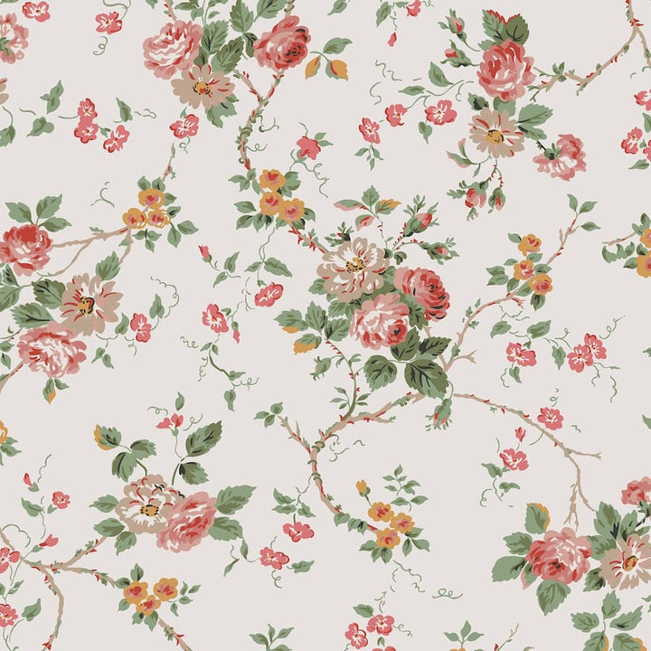 121083 - Laura Ashley - Laura Ashley Mountney Garden Antique Pink Wallpaper - Decor Warehouse