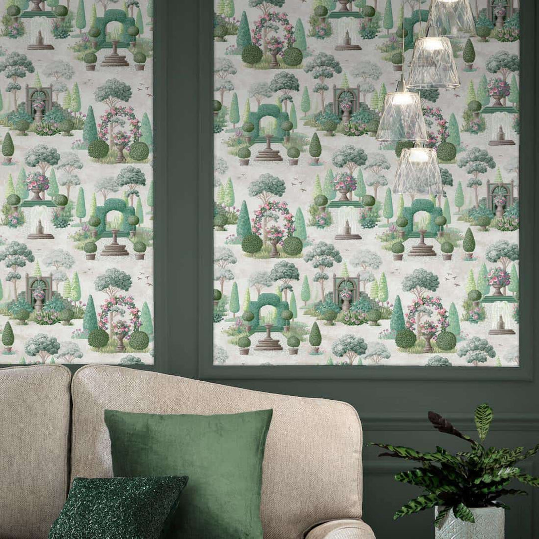 122746-Laura Ashley-Laura Ashley Naunton Folly Fern Green Wallpaper-Decor Warehouse