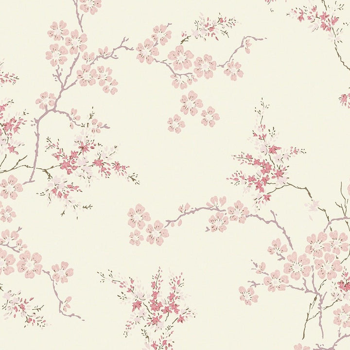 113388 - Laura Ashley - Laura Ashley Oriental Blossom Blush Wallpaper - Decor Warehouse