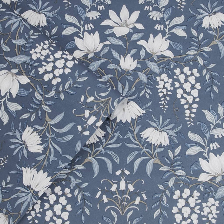 113404 - Laura Ashley - Laura Ashley Parterre Dusky Seaspray Wallpaper - Decor Warehouse