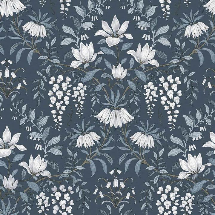 113404 - Laura Ashley - Laura Ashley Parterre Dusky Seaspray Wallpaper - Decor Warehouse