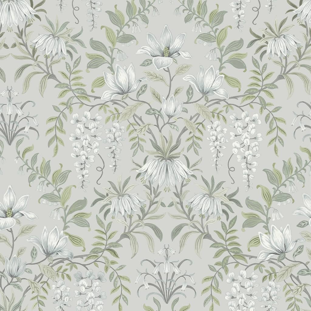 113406 - Laura Ashley - Laura Ashley Parterre Sage Wallpaper - Decor Warehouse