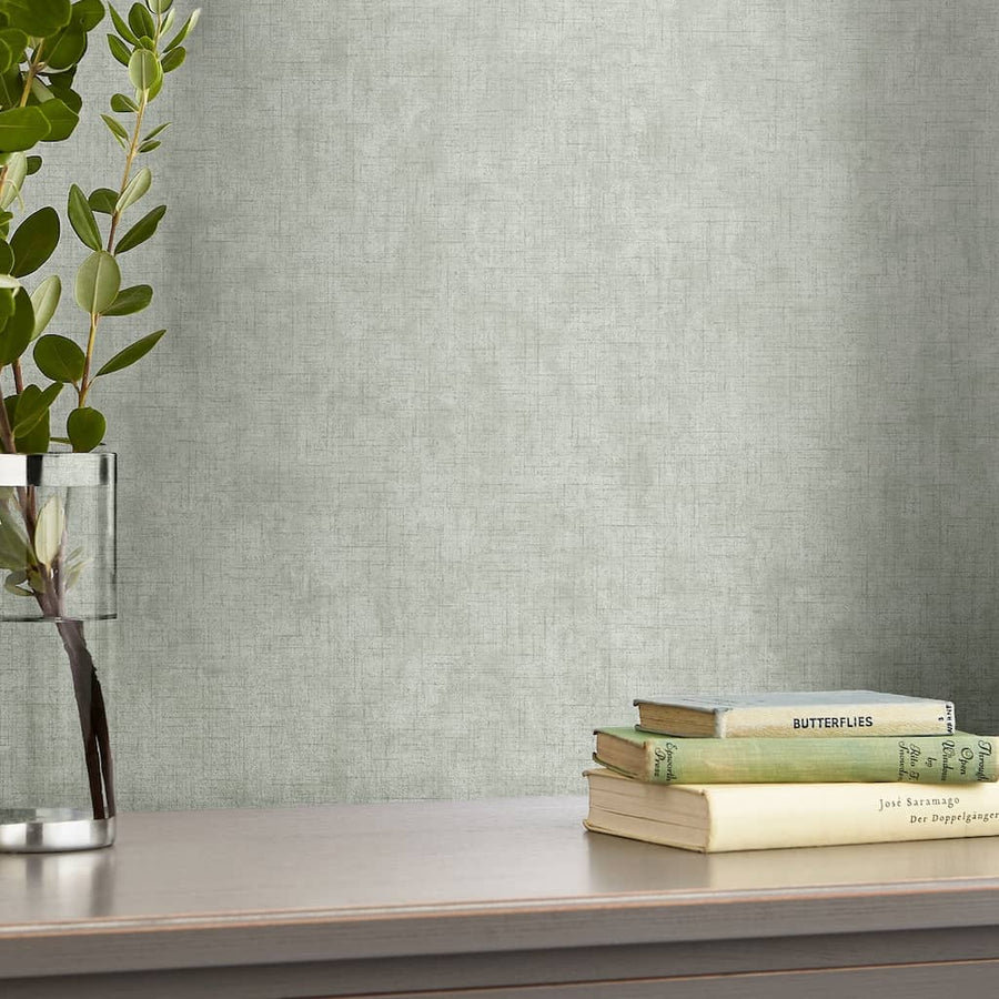 121093 - Laura Ashley - Laura Ashley Plain Sage Leaf Wallpaper - Decor Warehouse