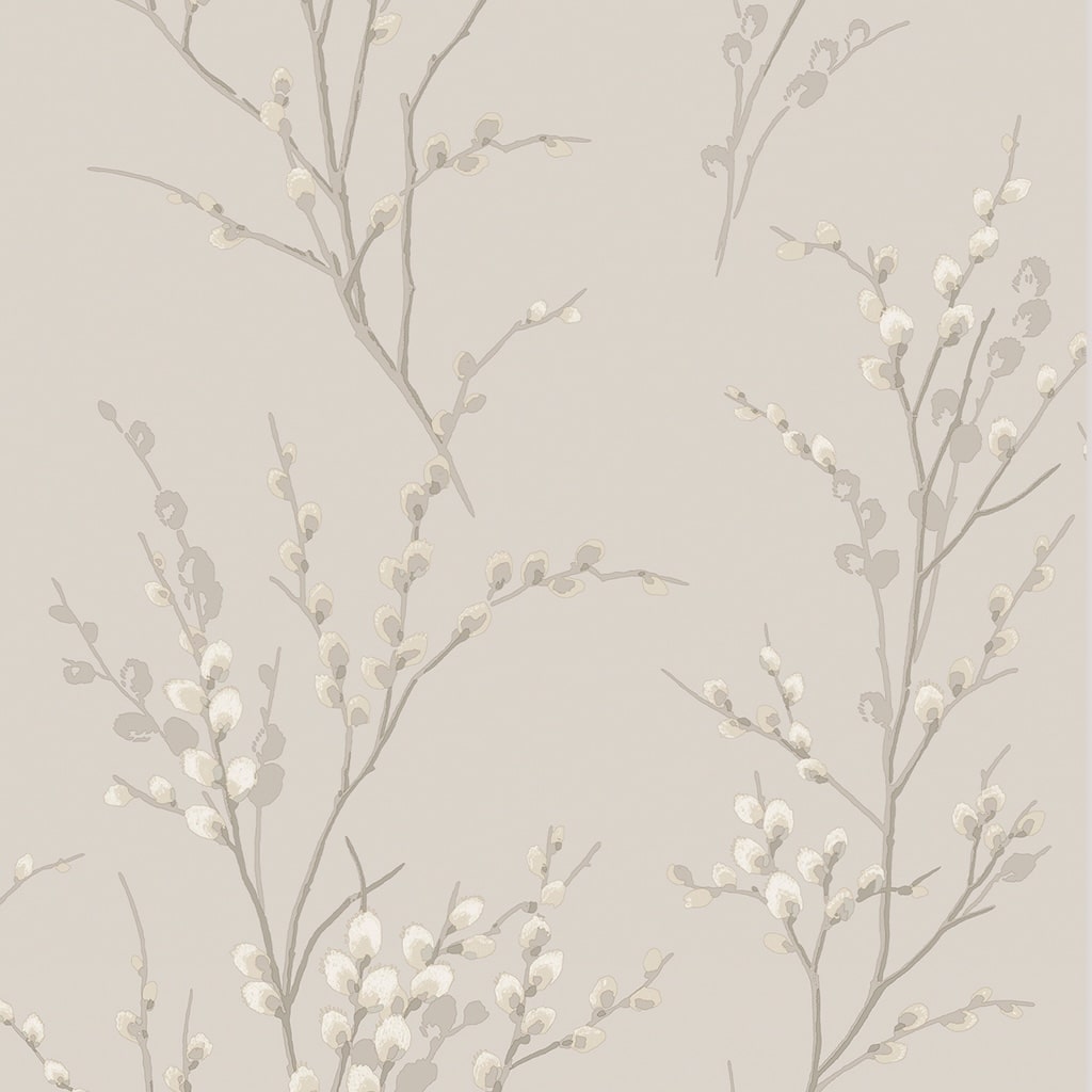 113361 - Laura Ashley - Laura Ashley Pussy Willow Dove Grey Wallpaper - Decor Warehouse