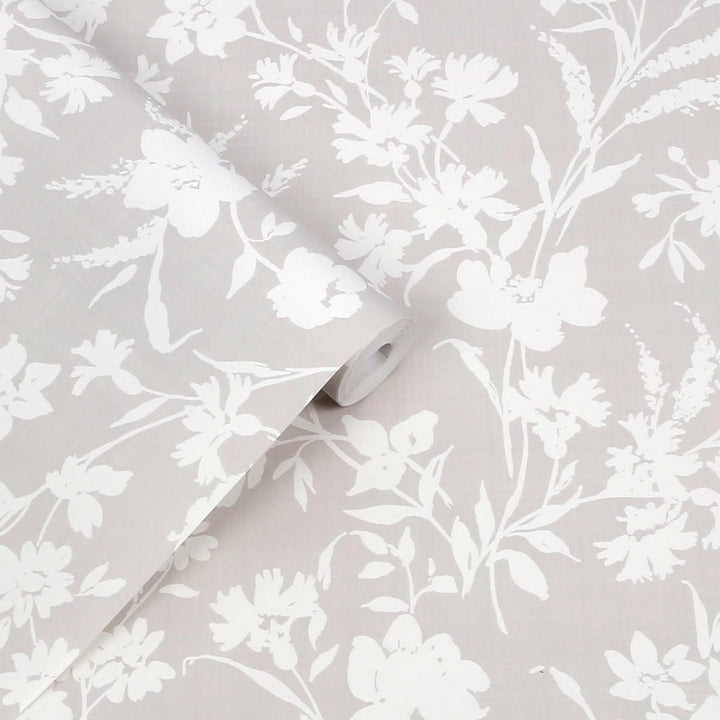 130110 - Laura Ashley - Laura Ashley Rye Dove Grey Wallpaper - Decor Warehouse