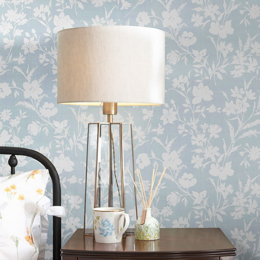 130109 - Laura Ashley - Laura Ashley Rye Pale Seaspray Wallpaper - Decor Warehouse