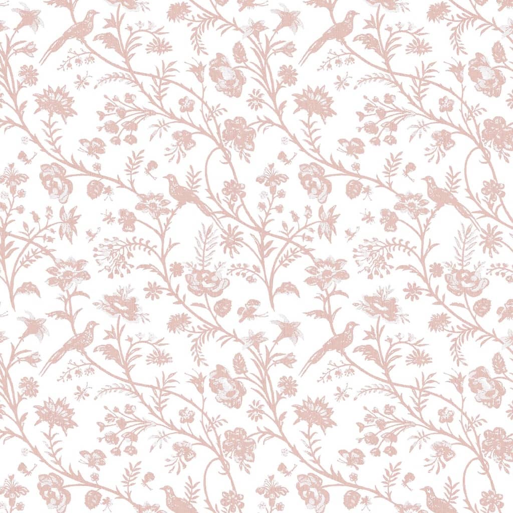 130108 - Laura Ashley - Laura Ashley Shepherd's Purse Dark Blush Wallpaper - Decor Warehouse