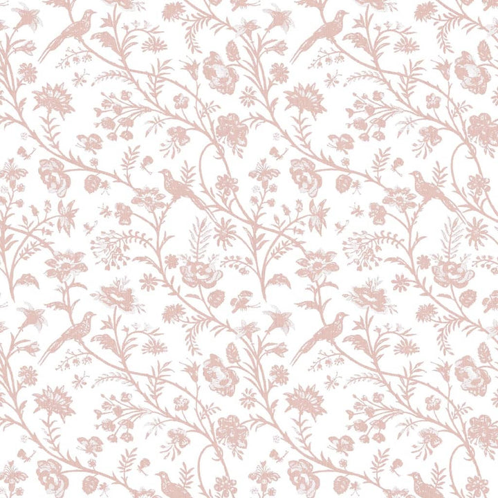 130108 - Laura Ashley - Laura Ashley Shepherd's Purse Dark Blush Wallpaper - Decor Warehouse