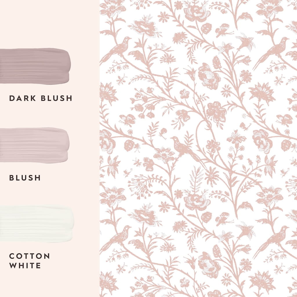 130108 - Laura Ashley - Laura Ashley Shepherd's Purse Dark Blush Wallpaper - Decor Warehouse