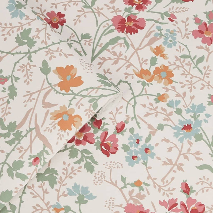 121082 - Laura Ashley - Laura Ashley Shropshire Posy Antique Pink Wallpaper - Decor Warehouse