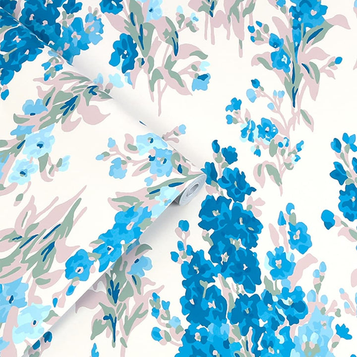 115259 - Laura Ashley - Laura Ashley Stocks Blue Sky Wallpaper - Decor Warehouse