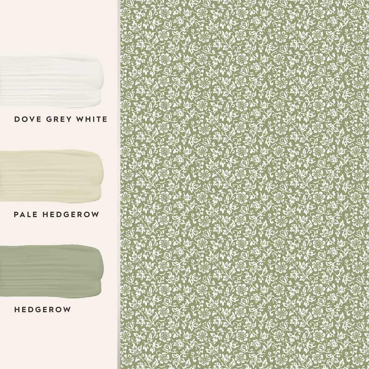 121077 - Laura Ashley - Laura Ashley Sweet Alyssum Moss Green Wallpaper - Decor Warehouse