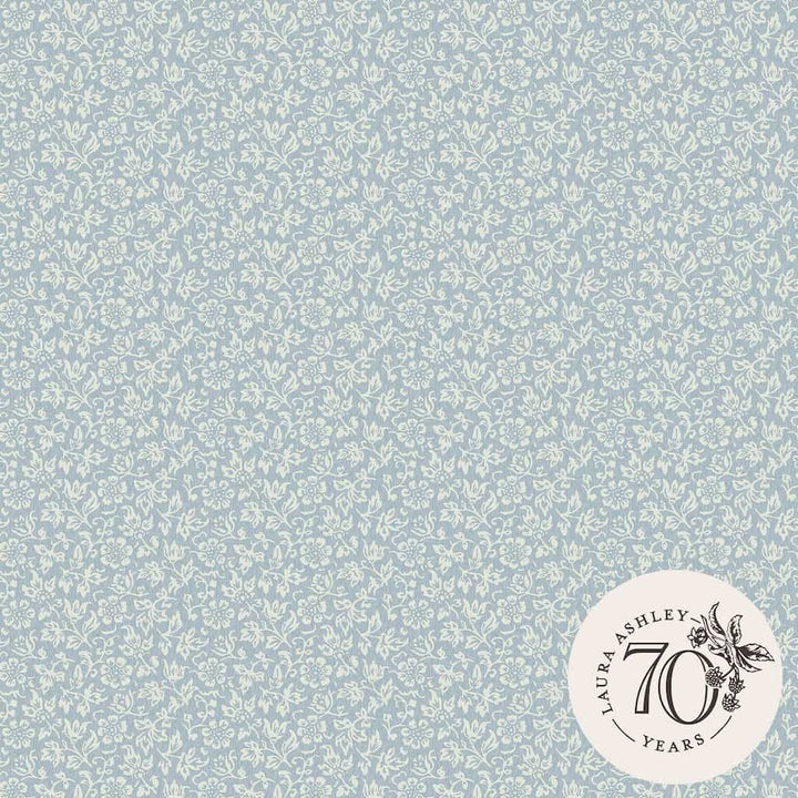 121078 - Laura Ashley - Laura Ashley Sweet Alyssum Pale Seaspray Blue Wallpaper - Decor Warehouse