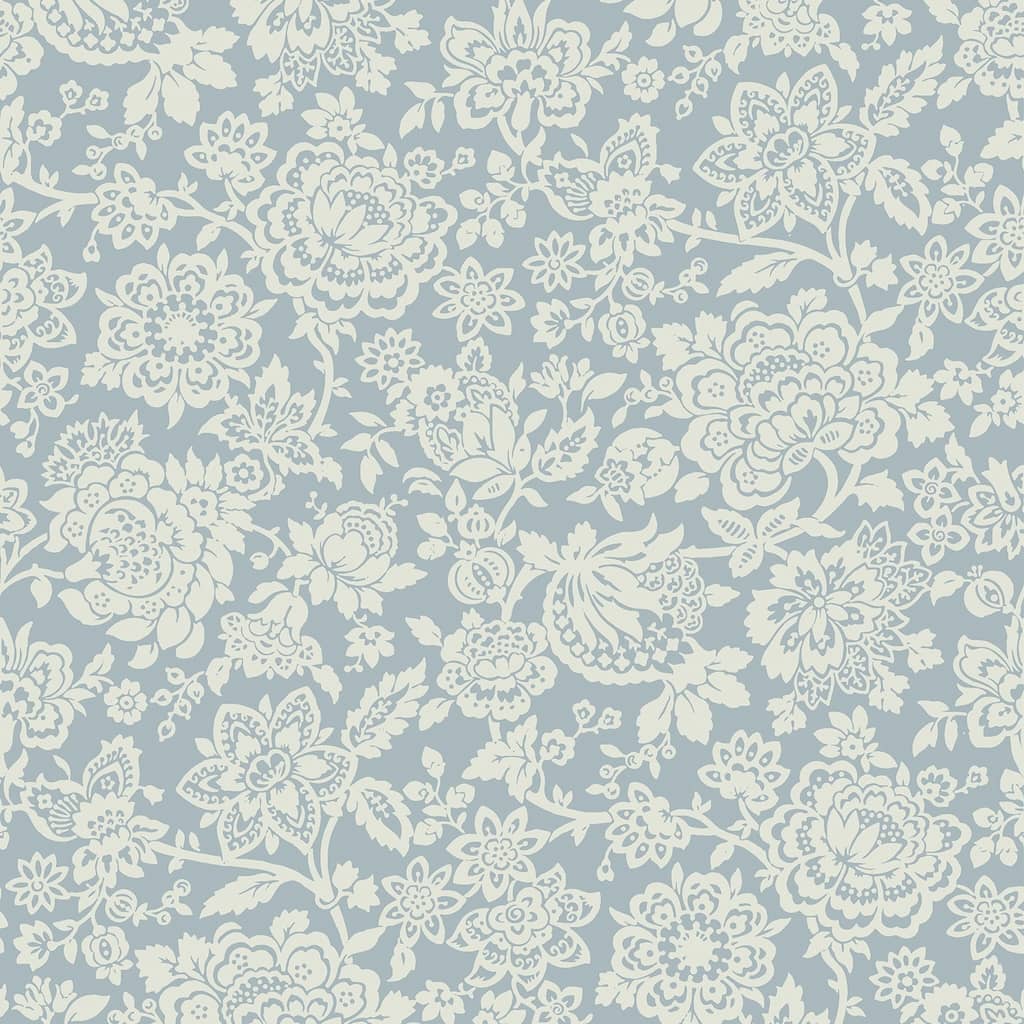 121073 - Laura Ashley - Laura Ashley Trailing Laurissa Pale Seaspray Blue Wallpaper - Decor Warehouse