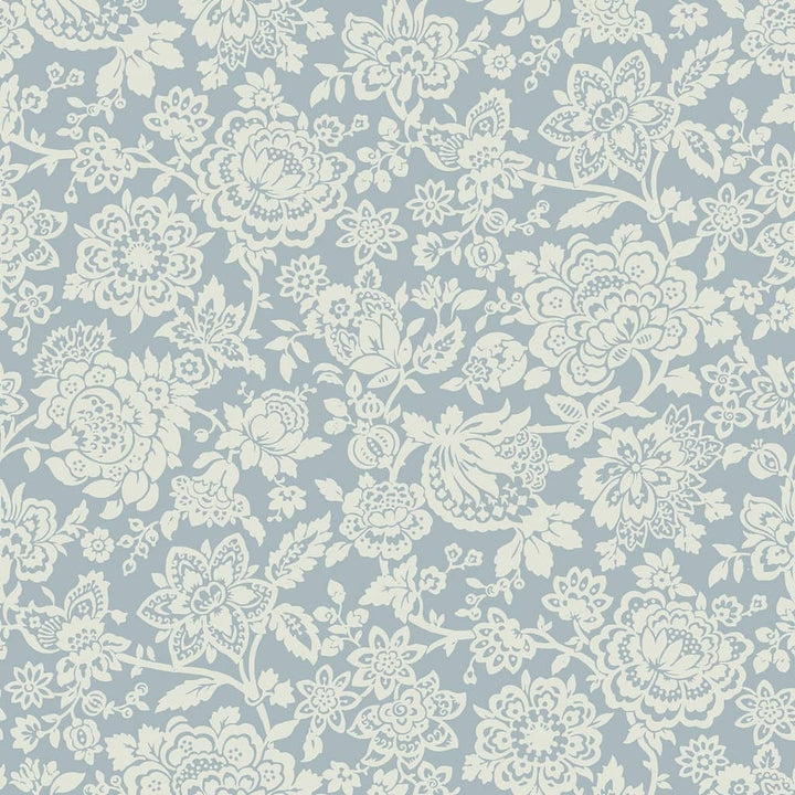 121073 - Laura Ashley - Laura Ashley Trailing Laurissa Pale Seaspray Blue Wallpaper - Decor Warehouse