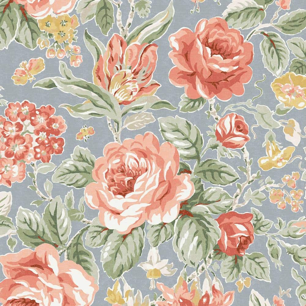 122753 - Laura Ashley - Laura Ashley Wild Roses Ochre Yellow Wallpaper - Decor Warehouse