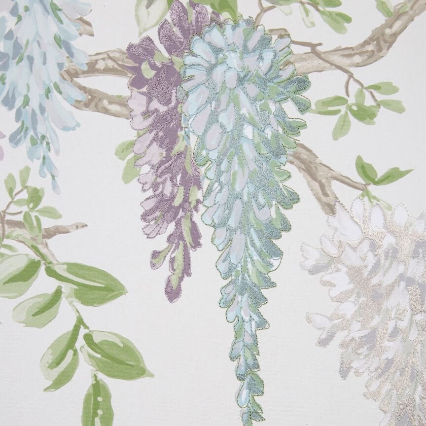 115035 - Graham & Brown - Laura Ashley Wisteria Garden Printed Canvas Wall Art - Decor Warehouse