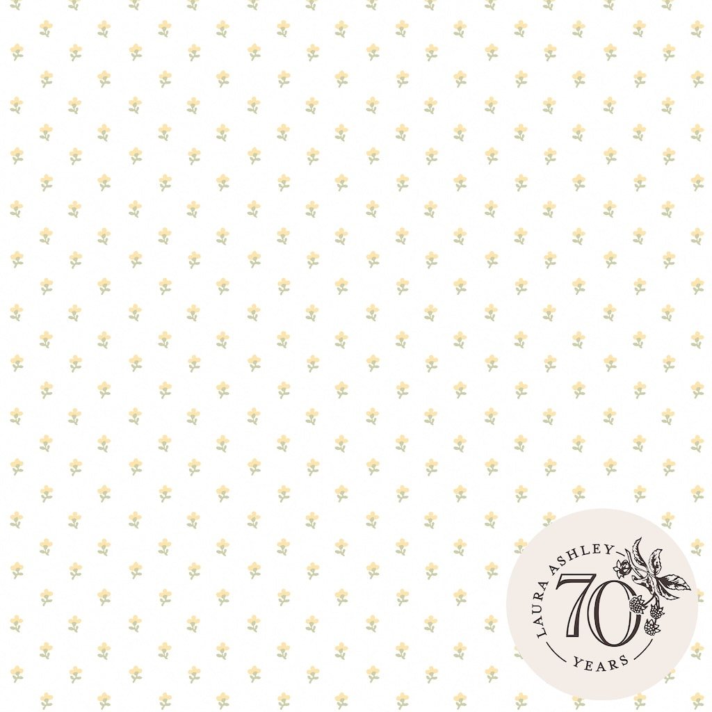 119866 - Laura Ashley - Laura Ashley Wood Violet Ochre Yellow Wallpaper - Decor Warehouse