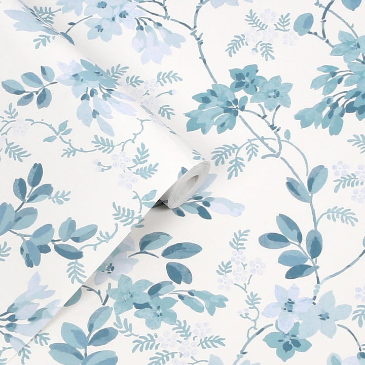 130107 - Laura Ashley - Laura Ashley Yewland Seaspray Wallpaper - Decor Warehouse