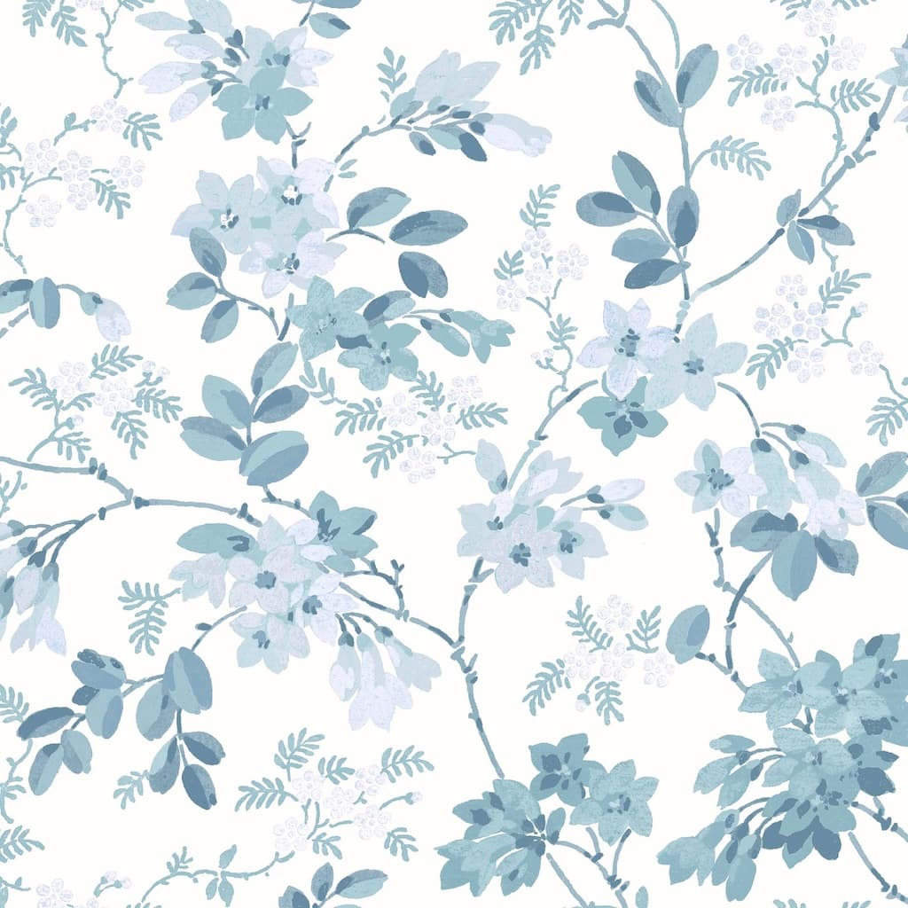 130107 - Laura Ashley - Laura Ashley Yewland Seaspray Wallpaper - Decor Warehouse