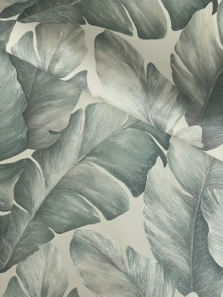 LT7713-Decor Warehouse-Leo Teal Tropical Leaf Wallpaper-Decor Warehouse