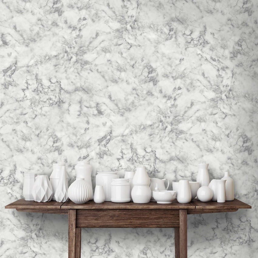 WM-163-Woodchip & Magnolia-Marble Grey Wallpaper-Decor Warehouse