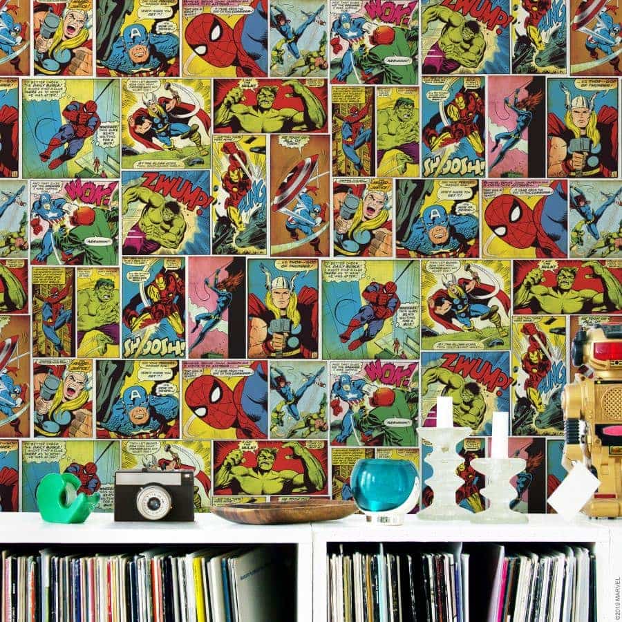 159501 - Muriva - Marvel Comic Strip Muriva Wallpaper - Decor Warehouse