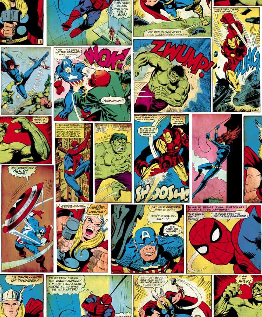 159501 - Muriva - Marvel Comic Strip Muriva Wallpaper - Decor Warehouse