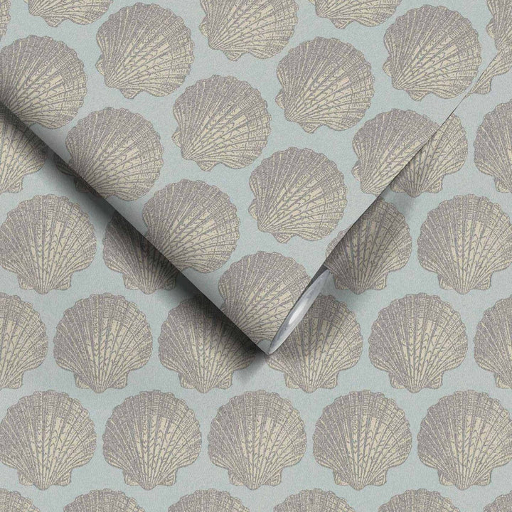 WM-463-05R-Woodchip & Magnolia-Michelle Powder Blue Wallpaper by Woodchip & Magnolia-Decor Warehouse