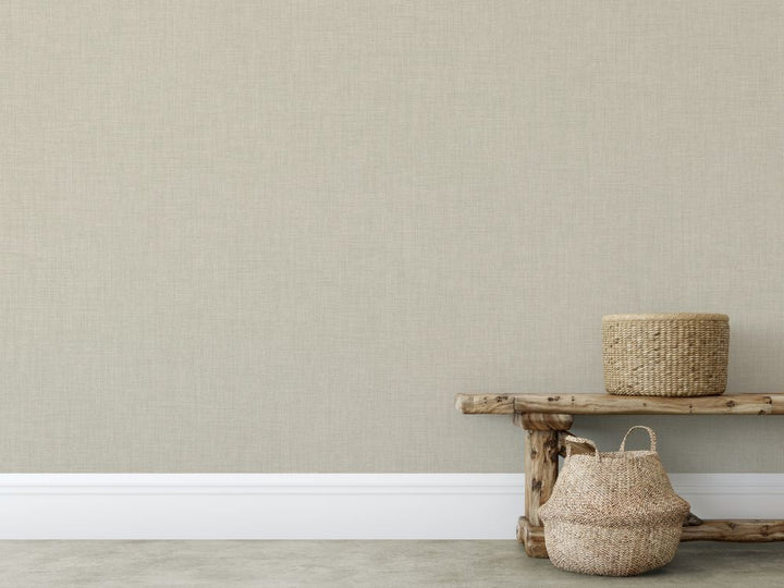 196303 - Muriva - Muriva Cambric Beige Textured Wallpaper - Decor Warehouse