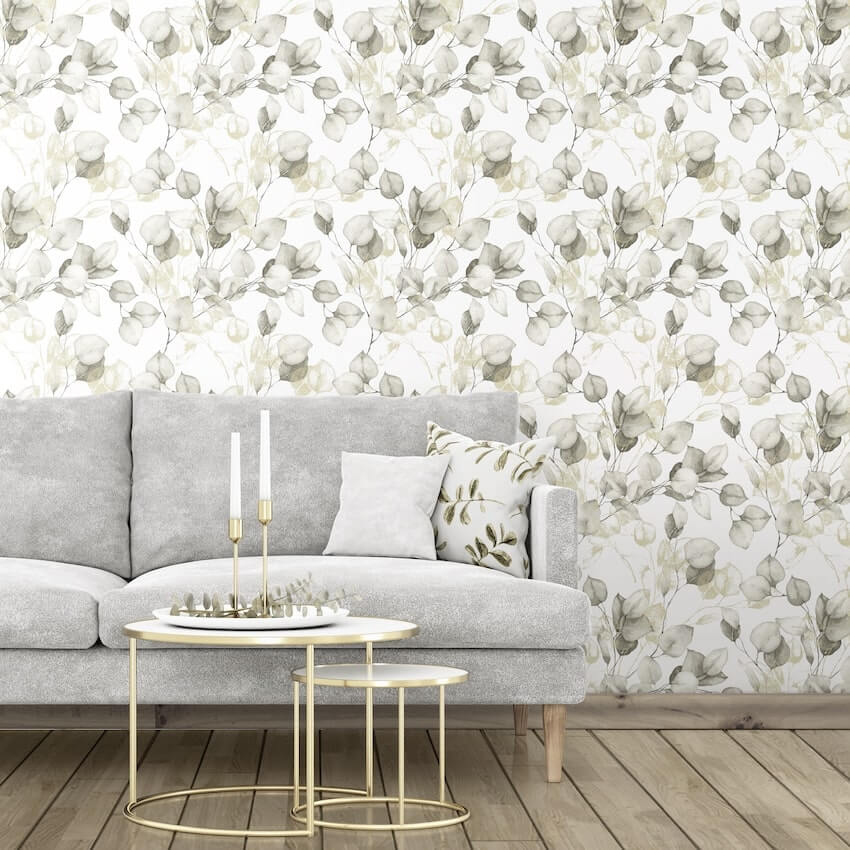 210503-Muriva-Muriva Eucalyptus Natural Metallic Gold Wallpaper-Decor Warehouse