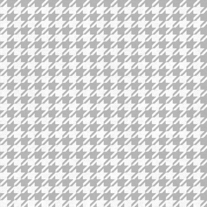 179502 - Muriva - Muriva Houndstooth Geometric Silver/White Metallic Wallpaper - Decor Warehouse