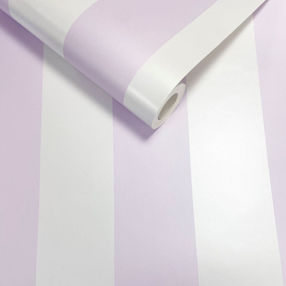 187542 - Muriva - Muriva Stripe Tease Lilac Wallpaper - Decor Warehouse