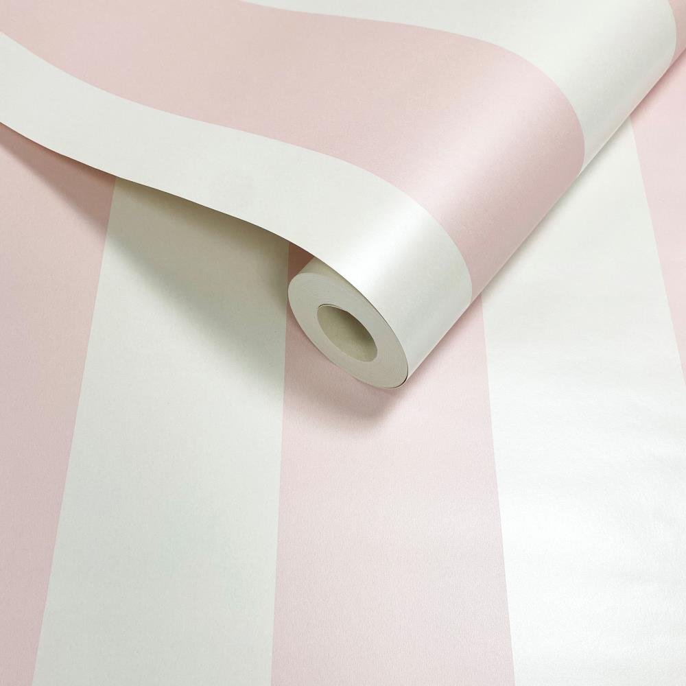 187541 - Muriva - Muriva Stripe Tease Pink Wallpaper - Decor Warehouse