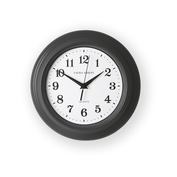 115779 - Graham & Brown - Newgale Small Kitchen Clock in Charcoal Grey - Decor Warehouse