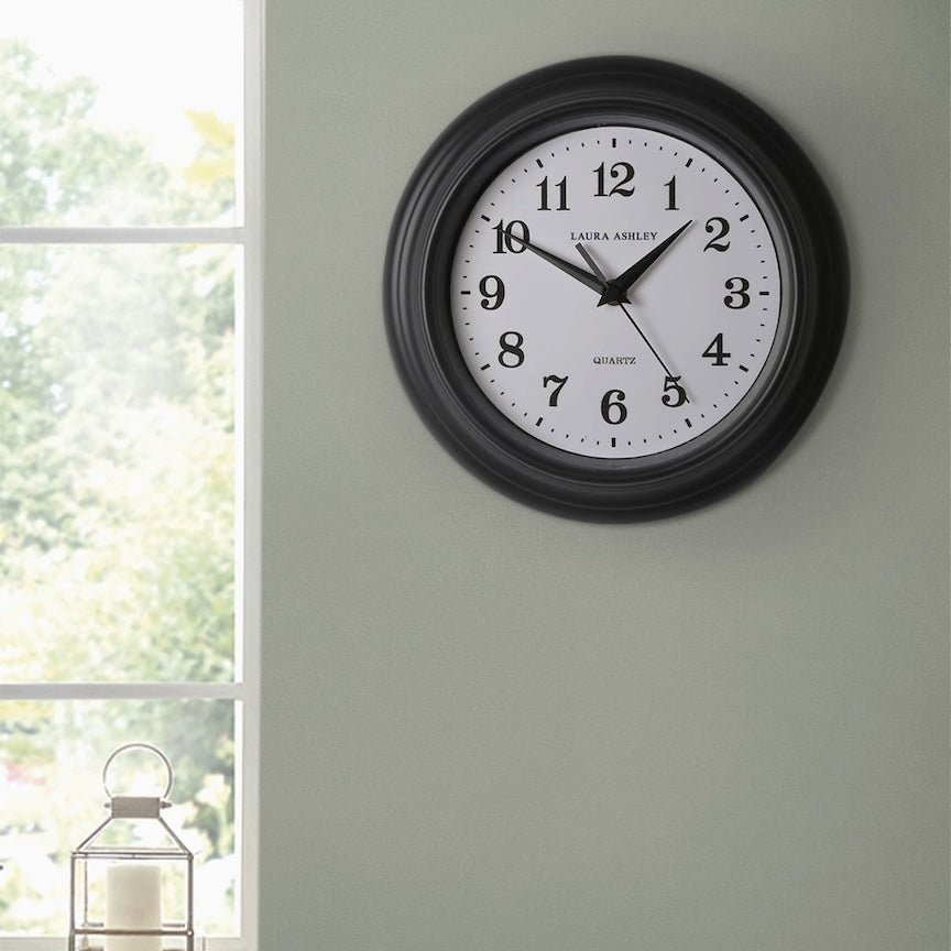 115779 - Graham & Brown - Newgale Small Kitchen Clock in Charcoal Grey - Decor Warehouse