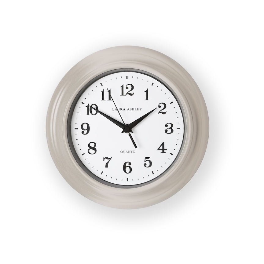 115780 - Graham & Brown - Newgale Small Kitchen Clock in Dove Grey - Decor Warehouse