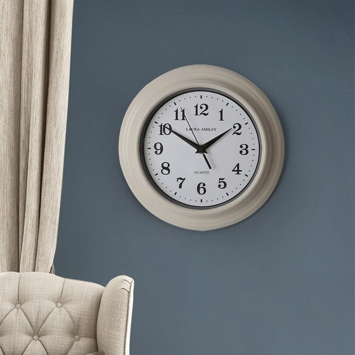 115780 - Graham & Brown - Newgale Small Kitchen Clock in Dove Grey - Decor Warehouse