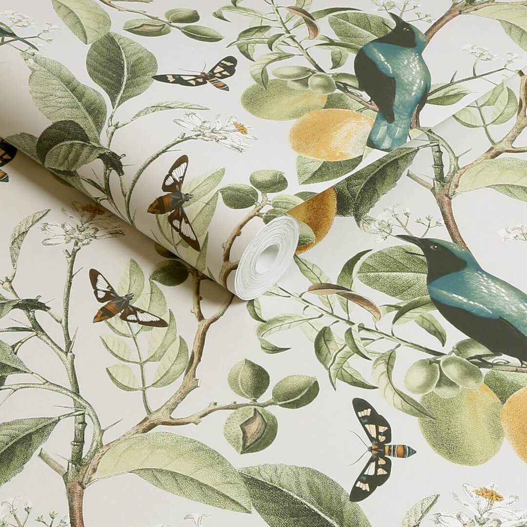 128833 - Next - Next Fruit Tree Spring Neutrals Wallpaper - Decor Warehouse