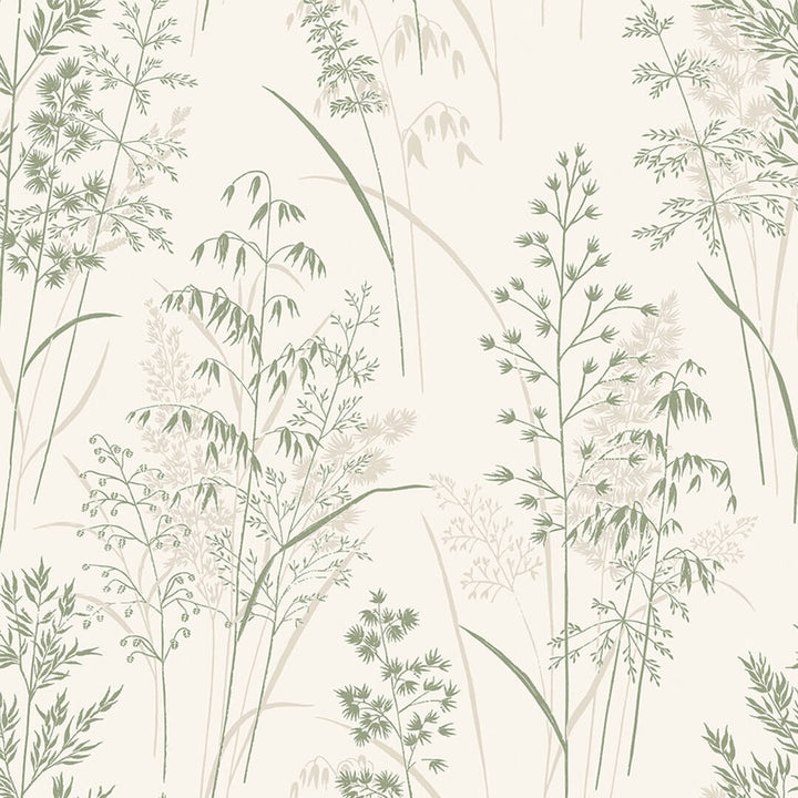 128823 - Next - Next Leaf Sprigs Natural Greens Wallpaper - Decor Warehouse