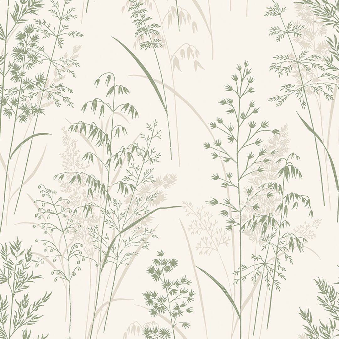 128823 - Next - Next Leaf Sprigs Natural Greens Wallpaper - Decor Warehouse