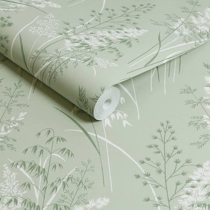 128824 - Next - Next Leaf Sprigs Sage Wallpaper - Decor Warehouse