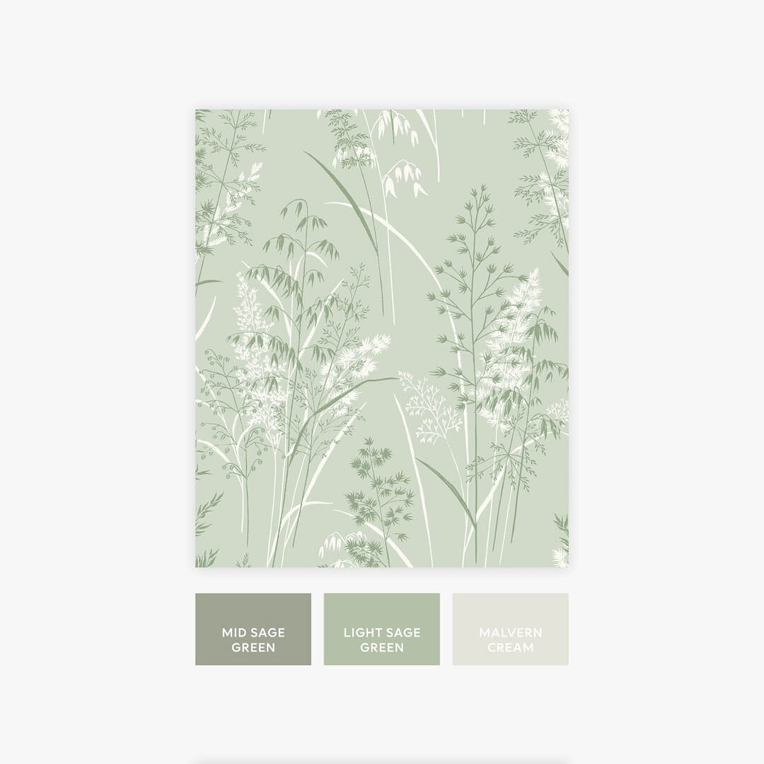 128824 - Next - Next Leaf Sprigs Sage Wallpaper - Decor Warehouse