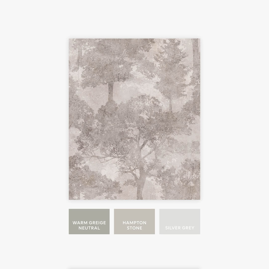 128839 - Next - Next Trailing Trees Grey Wallpaper - Decor Warehouse