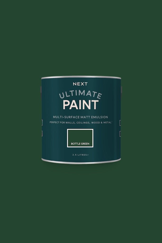 U37095 - Next - Next Ultimate Multi Surface Matt Emulsion Paint - Bottle Green 2.5L - Decor Warehouse