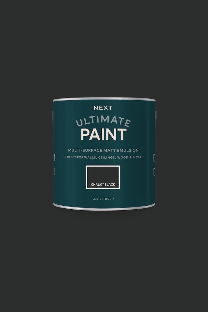 T82897 - Next - Next Ultimate Multi Surface Matt Emulsion Paint - Chalky Black 2.5L - Decor Warehouse