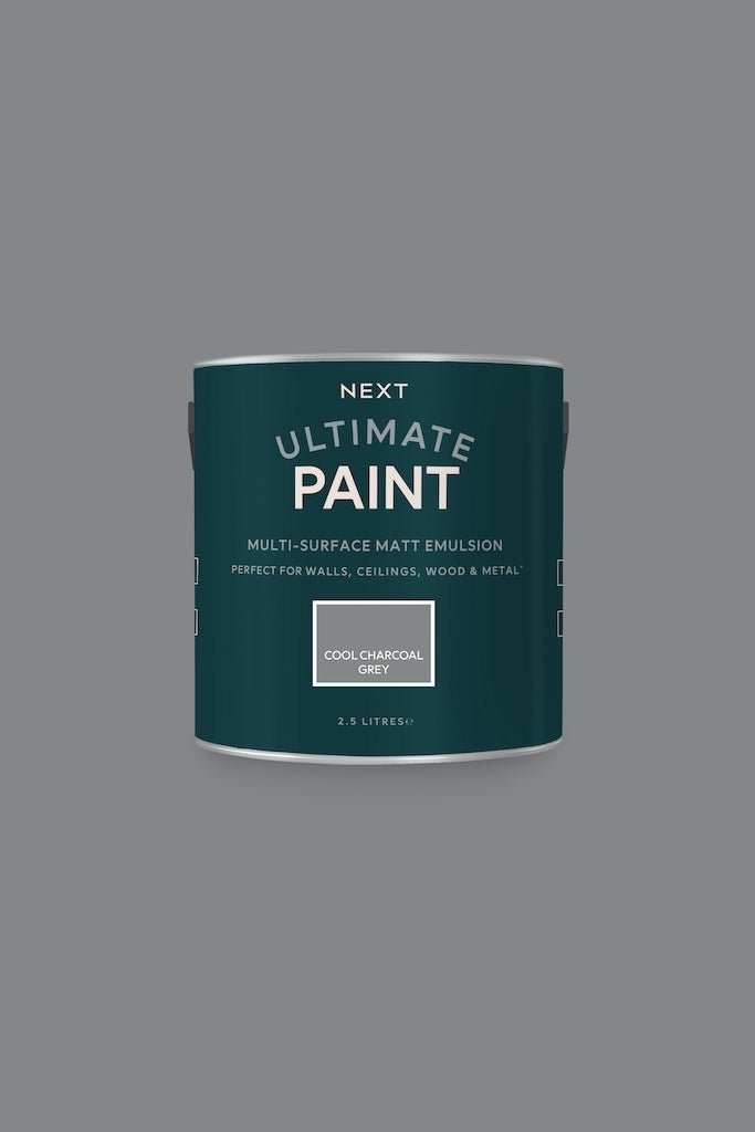 T82895 - Next - Next Ultimate Multi Surface Matt Emulsion Paint - Cool Charcoal Grey 2.5L - Decor Warehouse